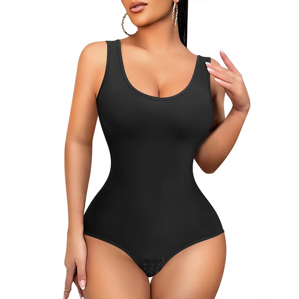PALAY Body Shaper for Women Waist Trainer Bodysuit Tummy Control Shapewear Seamless Round Neck Tank Top Bodysuit, Beige, M-L PALAY Body Shaper for Women Waist Trainer Bodysuit Tummy Control Shapewear Seamless Round Neck Tank Top Bodysuit, Beige, M-L